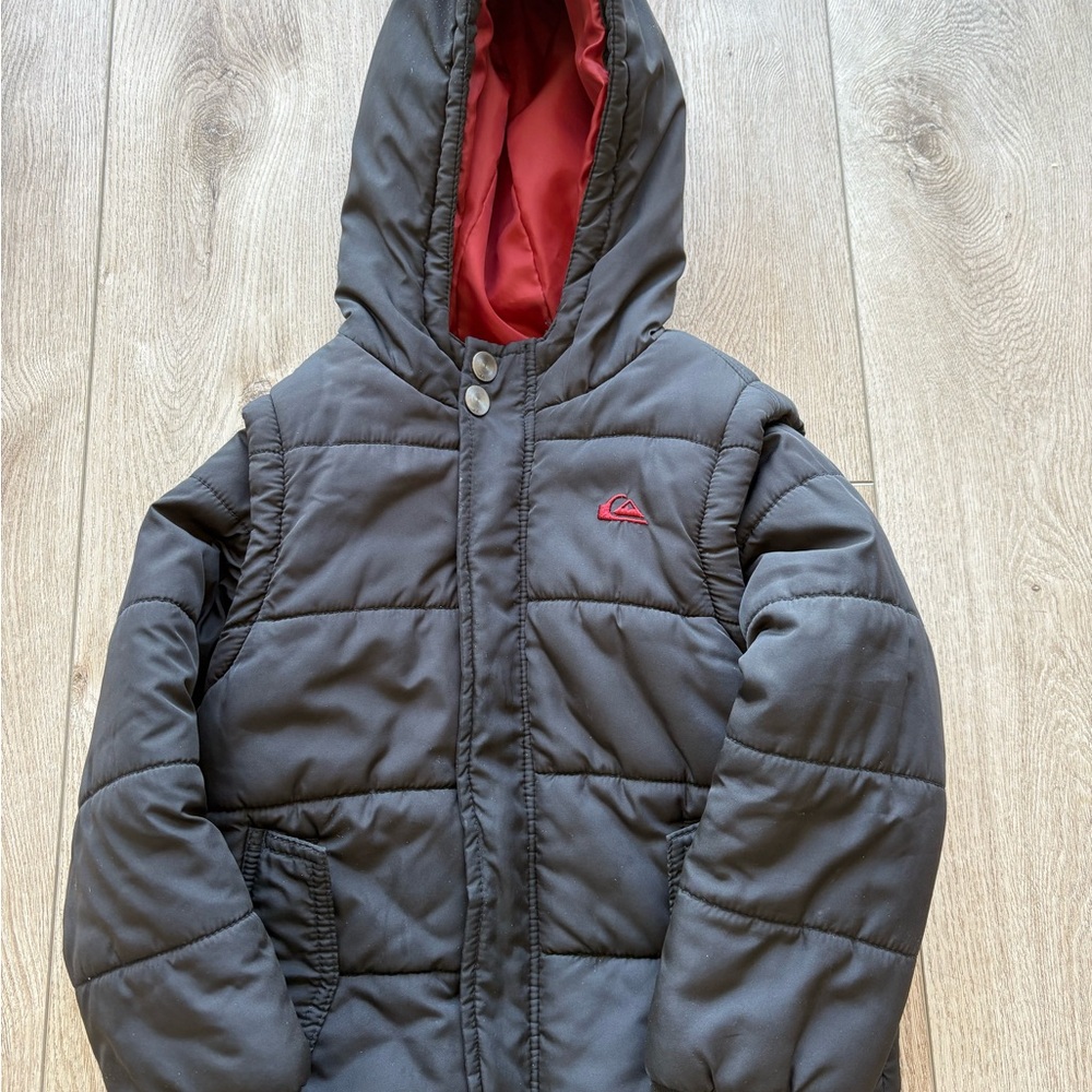 Quiksilver Red Quilted Jacket